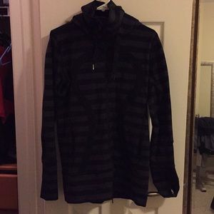 Lululemon black and grey striped zip up